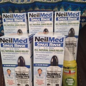 5 NeilMed Sinus Rinse Kits + 1 NasaMist Nasal Decongestant